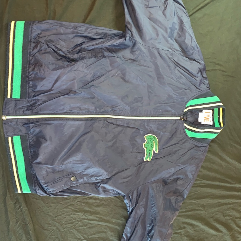 Lacoste Men's Blue and Green Bomber Jacket - Picture 2 of 2